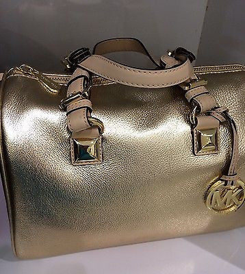 MICHAEL KORS PALE GOLD GRAYSON HANDBAGE/ACCESSORIES