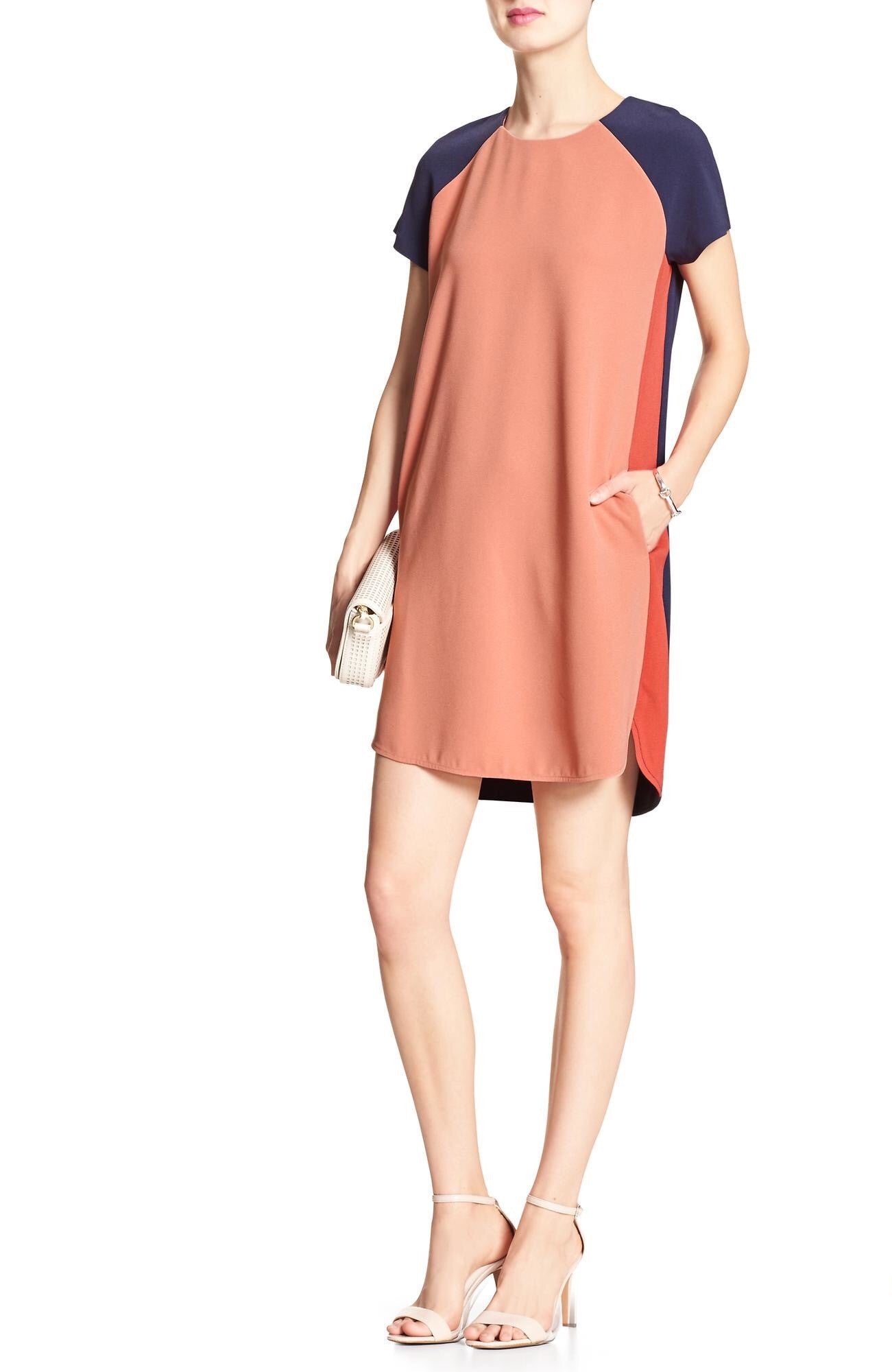 Banana Republic Blue ColorBlock Shift Dress