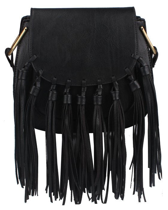 Handbag Republic Vegan Fringe saddlebad handbag/accessories