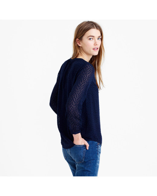J.Crew Dot Chiffon Blouse
