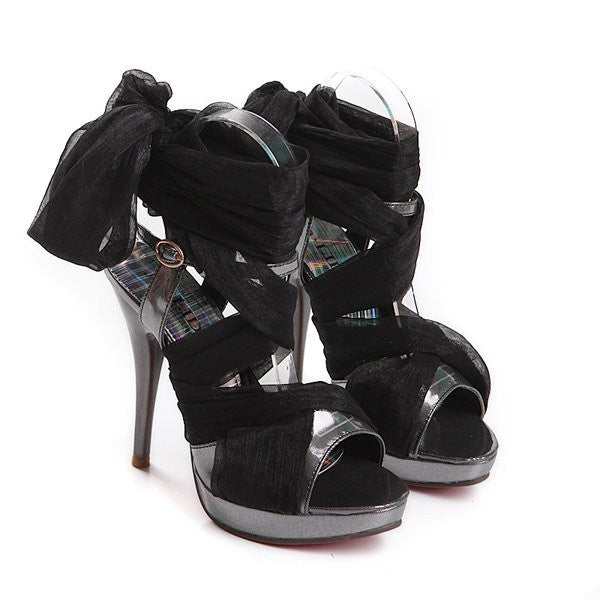 Peep Toe High Heels Women's Dress Sandals