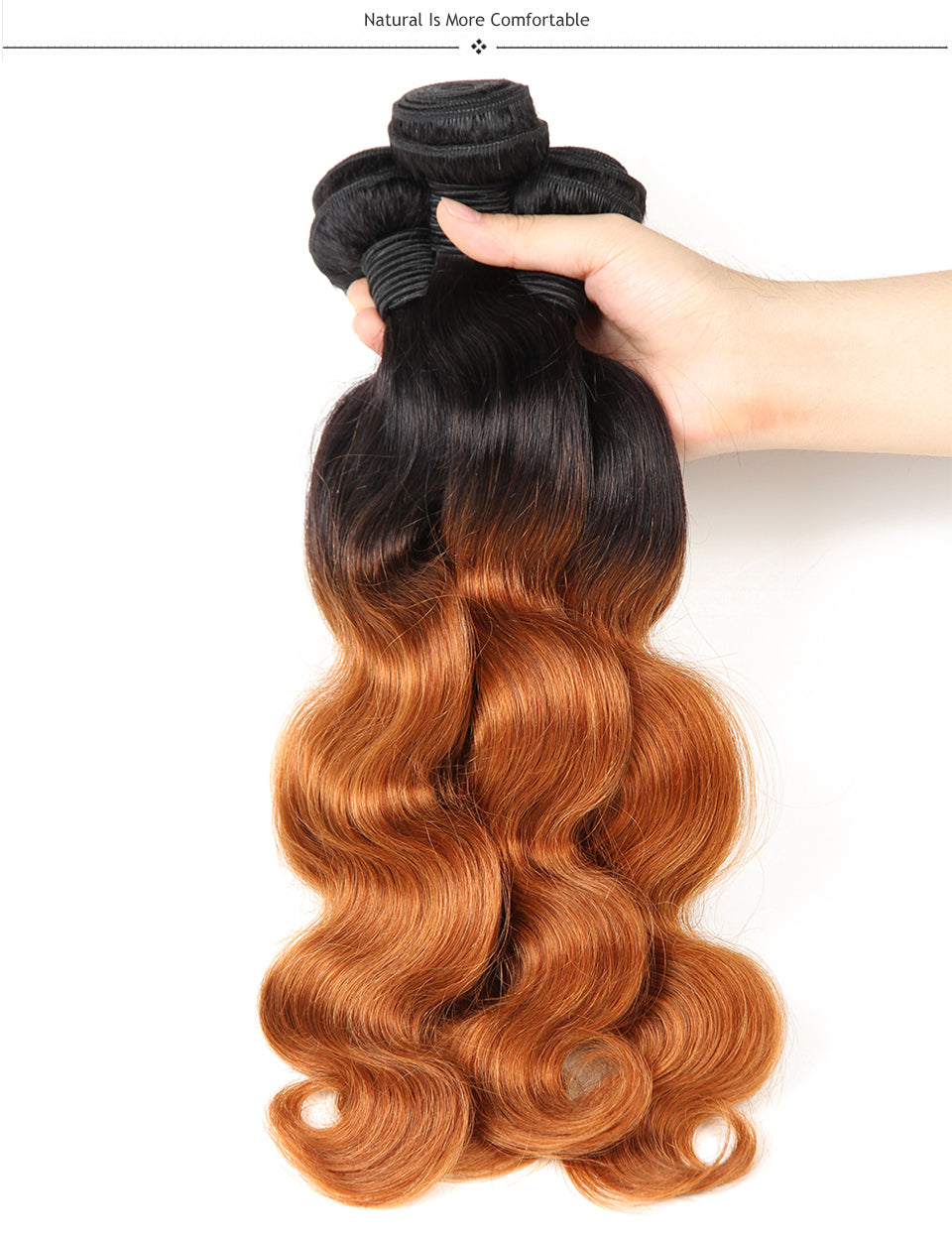 Body Wave Ombre Brazilian Human Hair Weave Extensions