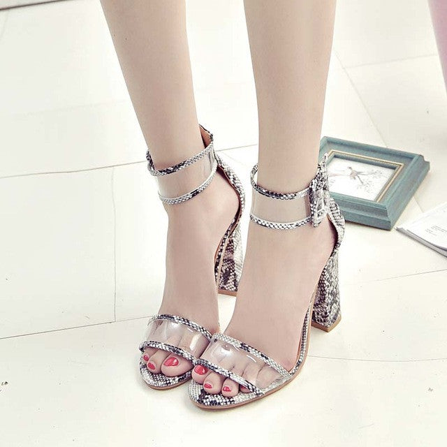 Clear PVC Open Toe High Heel Sandals/Shoes