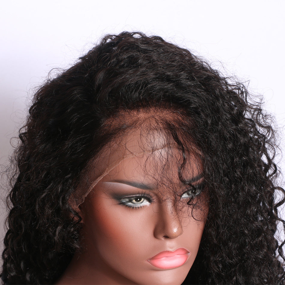 Pre Plucked Lace Front Human Curly Indian Hair