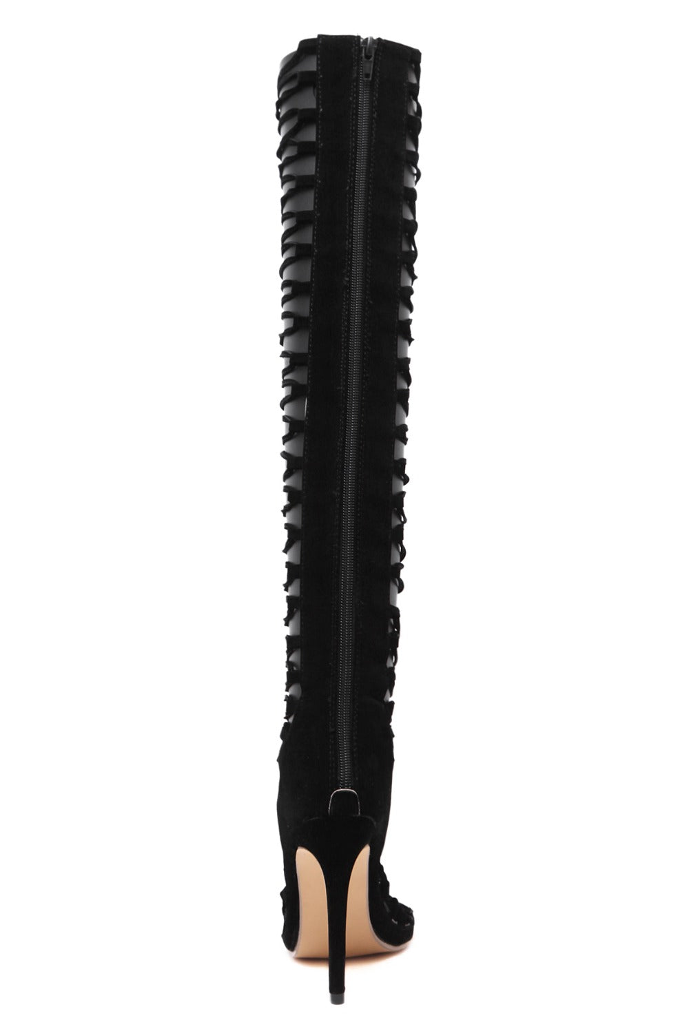 Knee Height Lace Up Gladiator Roman Stilettos Sandals