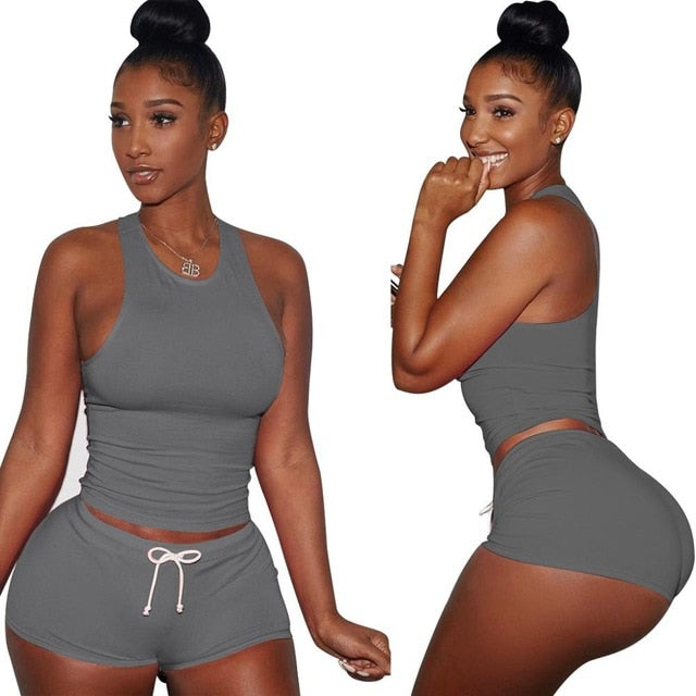 Playsuits Tank Top Short Set
