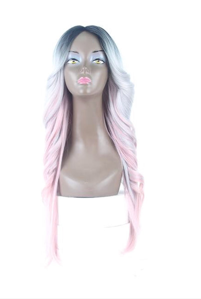 Heat Resistant Kanekalon Skin Lace Front Wig Synthetic
