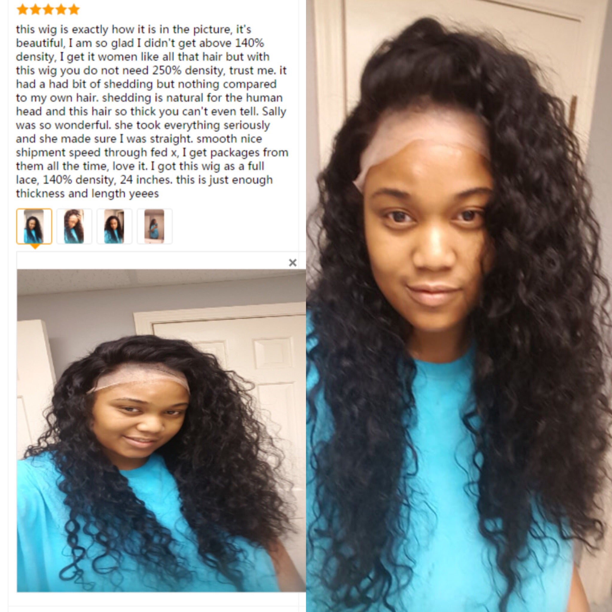 Lace Front Peruvian Kinky Curly Wig
