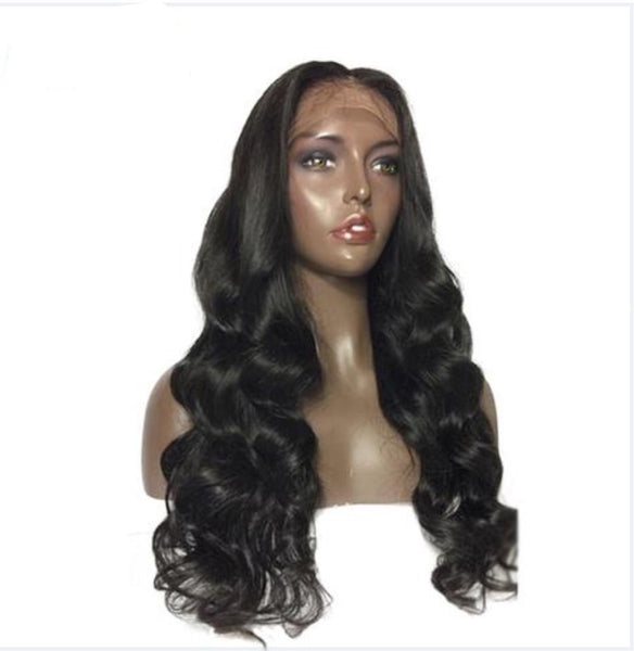 Pre-Plucked Brazilian Lace Front  Body Wave Middle Part Wig
