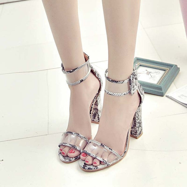 Clear PVC  Open Toe High Heel Sandals/Shoes