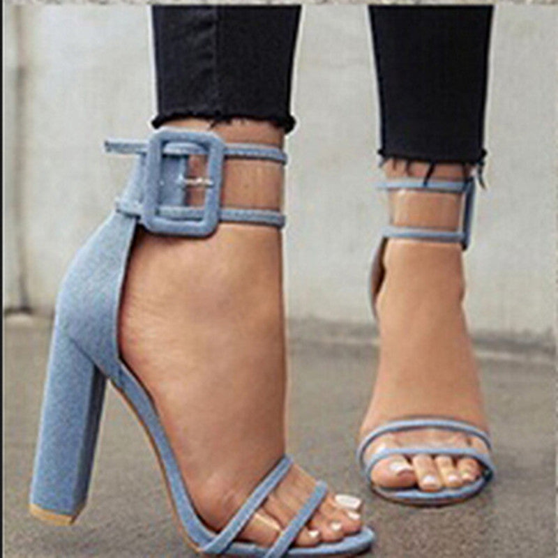 Clear PVC  Open Toe High Heel Sandals/Shoes