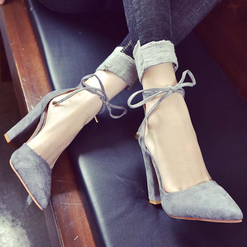 Penalty Pointed Toes Ankle Strap Pumps