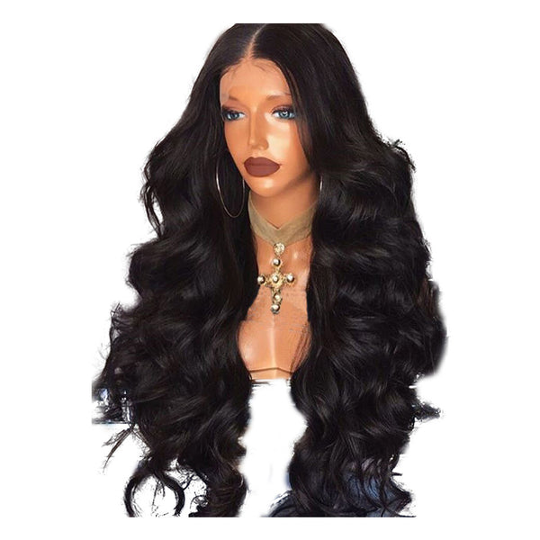 Pre Plucked Gllue-less Body Wave Peruvian Full Lace Human Hair Wigs