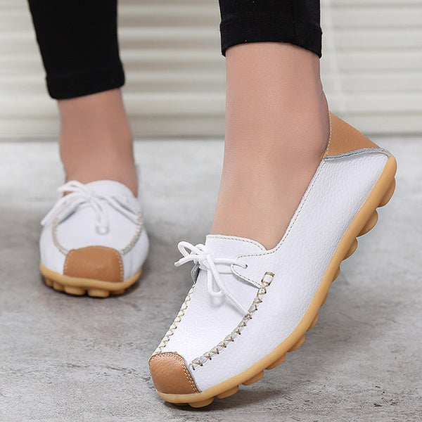Color Block  Loafer  Leather Shoes